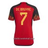 Camiseta de fútbol Bélgica De Bruyne 7 Primera Equipación Mundial 2022 - Hombre